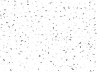 Sparkle Rectangular Silver Confetti