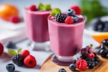 smoothie with blueberries