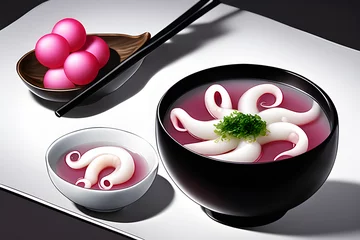 Foto op Canvas Squid radish soup,Generative AI © 수빈 김