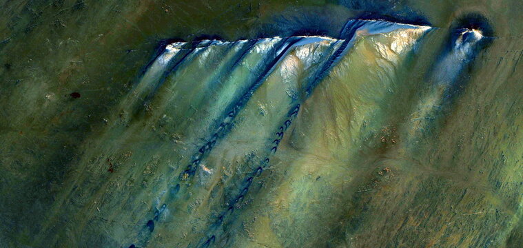 abstract photography of the deserts of Africa from the air. aerial view of desert landscapes, Genre: Abstract Naturalism, from the abstract to the figurative,