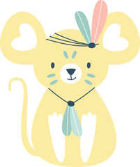 Mouse With Indian Traditional Accessories