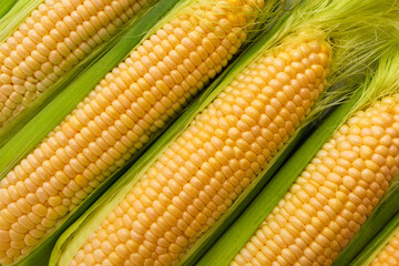 Ripe corn grain closeup. Texture of corn