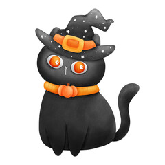 Halloween black cat