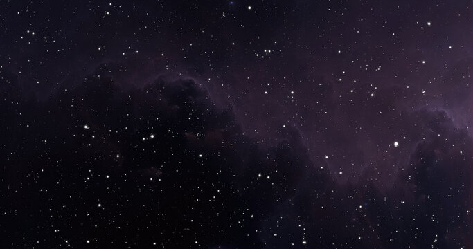 Fantasy space nebula. Giant interstellar cloud with stars