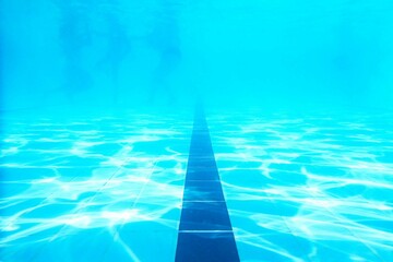 Obraz premium swimming pool seen from the water