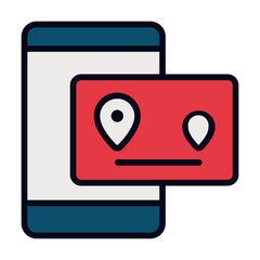 tracking app filled line icon