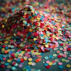 Fototapeta na wymiar festive background of confetti. Generative ai