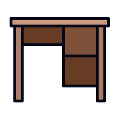 table work filled line icon