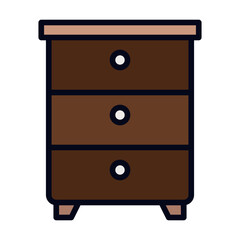 drawers filled line icon