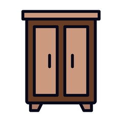cupboard filled line icon