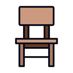 chair filled line icon