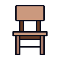 Fototapeta premium chair filled line icon