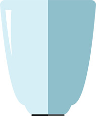 Digital png illustration of blue vase on transparent background
