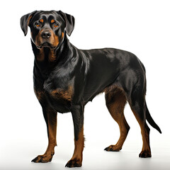 Obraz premium Captivating studio shot of an Argentinian tango dancer showcasing their graceful pose against a pristine white background.