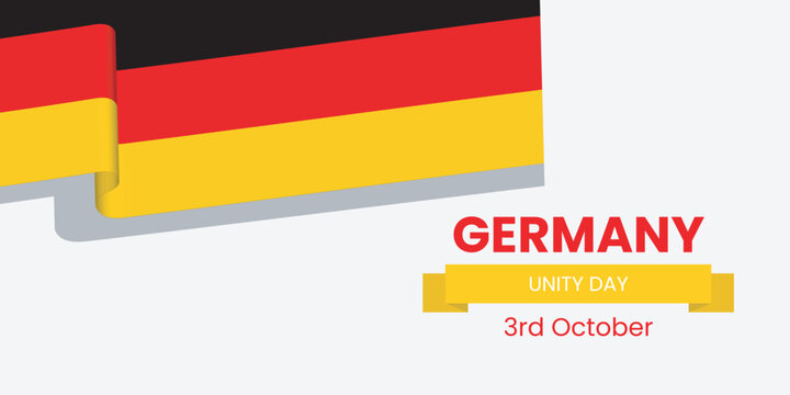Germany Unity Day. Happy Unity Day Germany 3rd October. Unity Day Greeting Card, Banner or Poster Template.