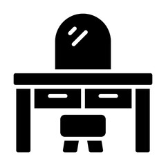 dressing table glyph icon