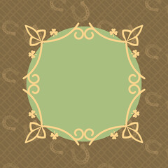 Digital png illustration of brown card with pattern on transparent background