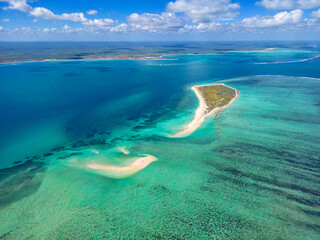 The beautiful islands of Madagascar Nosy Ve - Near Anakao, 4K footage, Aerial view