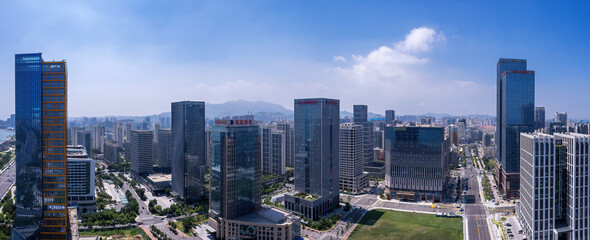 Aerospace Qingdao West Coast New District City panoramic large format