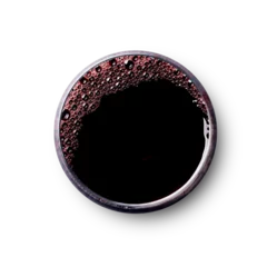 Rolgordijnen Red wine glass. Isolated on transparent © karandaev