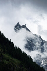 peak of Le Besso in Val d'Anniviers in Valais