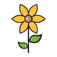 Flower icon vector,Flower Illustration Colorful Exotic Tropical 