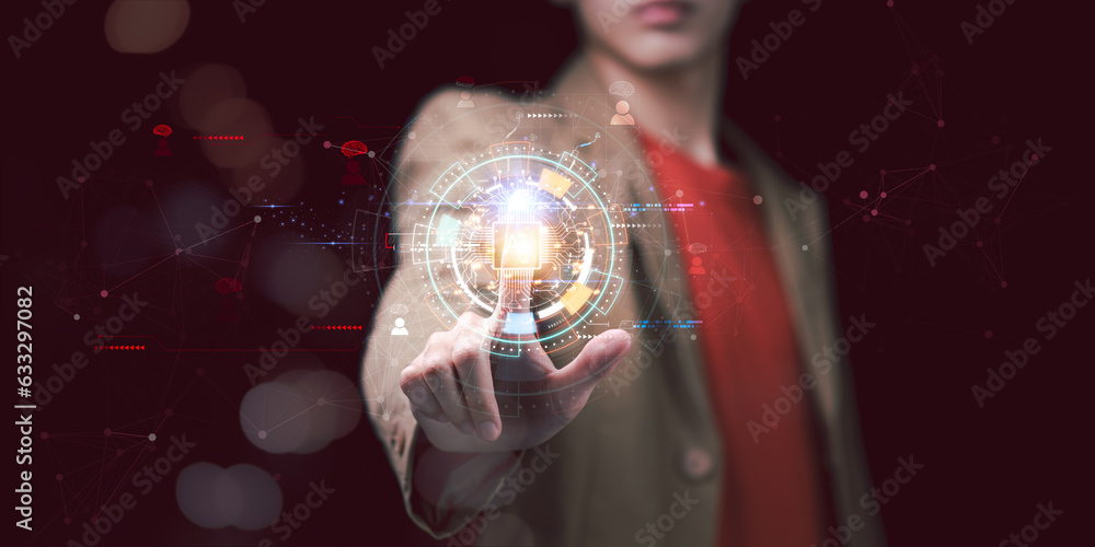 Aufkleber ideas and innovation ,connecting creativity with modern technology , new solutions ,artificial intel