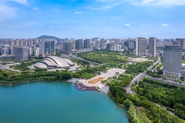 Aerial photography of the urban scenery of Hefei; Anhui; China