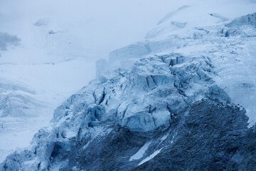 details of a glacier in Val d'Anniviers, Valais