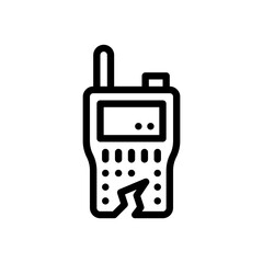 walkie talkie line icon