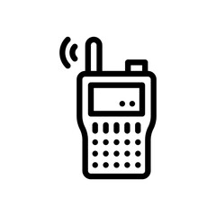 walkie talkie line icon