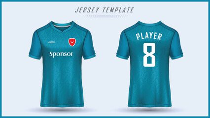 Premium soccer jersey design front and back for printing