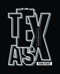 Texas vintage college typography tee shirt design vector illustration.Clothing tshirt and other uses