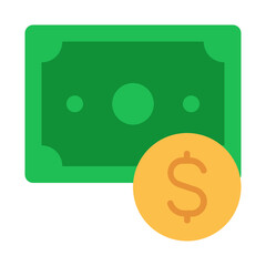 money flat design icon