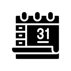 calendar glyph icon