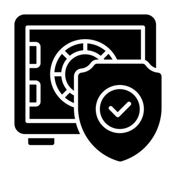 safe box glyph icon