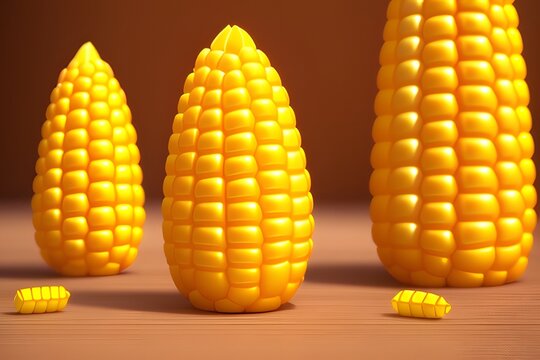 Ripening cobs of corn.