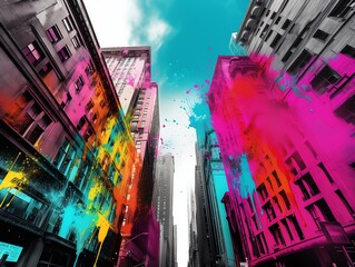 Color Splash Big City Buildings