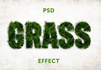 Grass text effect with Generative AI