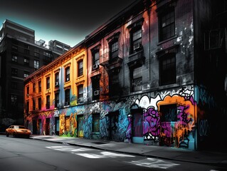 Fototapeta premium Color Splash Building