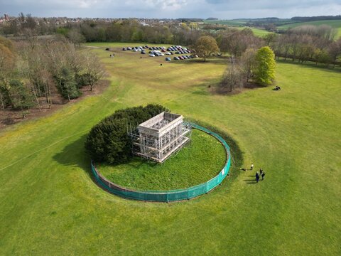 Concord's Temple Audley End historic landmark  under restoration UK Essex