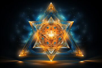 sacred geometry symbol rendered as an artwork, highlighting its precision and significance 