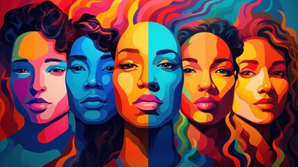 Diversity and inclusion poster. Diversity, equity and inclusion concept. Generative AI