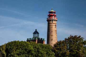 Fototapeta na wymiar The two Lighthouses of Cape Arkona