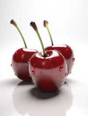 realistic fruits in white background