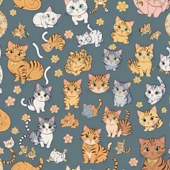  Seamless Patterns cat