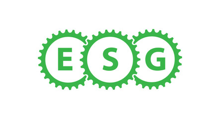 esg icons on white background	