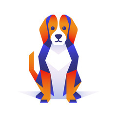 colorful dog pop art