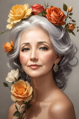 Aging Gracefully her at different stages of life, celebrating the beauty that evolves and deepens with the passage of time