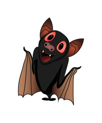 bat from the cartoon hotel transylvania.Halloween ghost cartoon seamless pattern illustration. Black october holiday spirit character background. Scary autumn wallpaper texture of funny bat print.